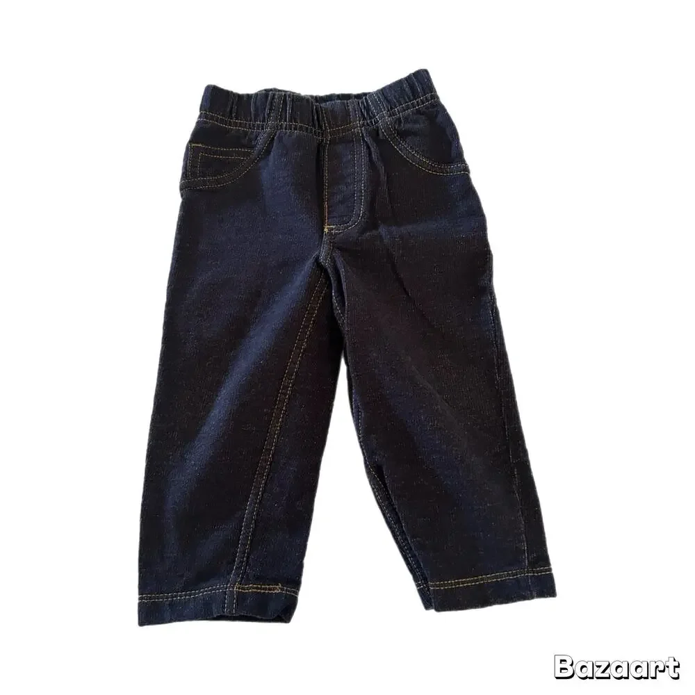 Carter’s Faux Denim Leggings Baby Size 12M Navy